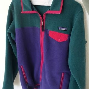 Women’s patagonia zip up fleece jacket $45 Medium